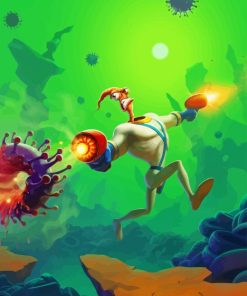 Earthworm Jim Game Diamond Painting