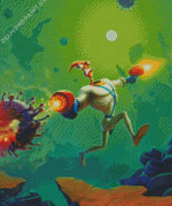 Earthworm Jim Game Diamond Painting