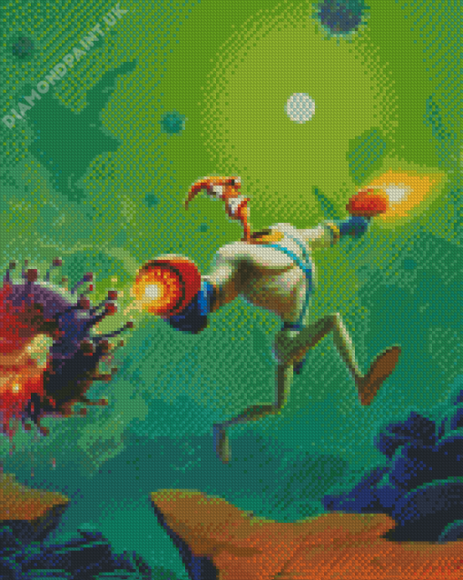 Earthworm Jim Game Diamond Painting