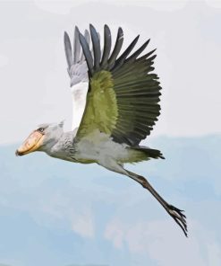 Flying Shoebill Stork Diamond Painting