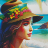 Girl In Hawaii Diamond Painting