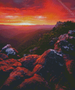 Grampians Park At Sunset Diamond Painting