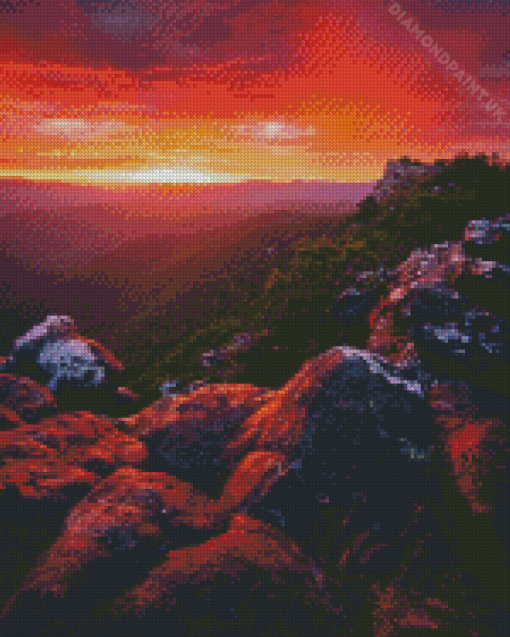 Grampians Park At Sunset Diamond Painting