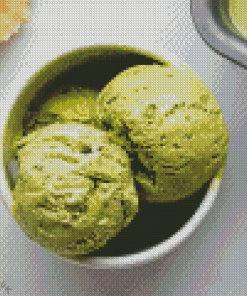 Green Tea Matcha Ice Cream Diamond Painting