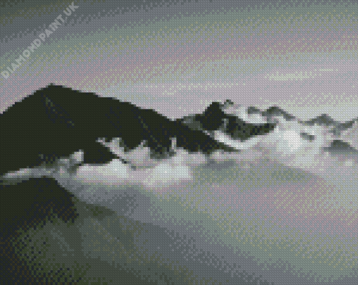 Grey Mountains Diamond Painting