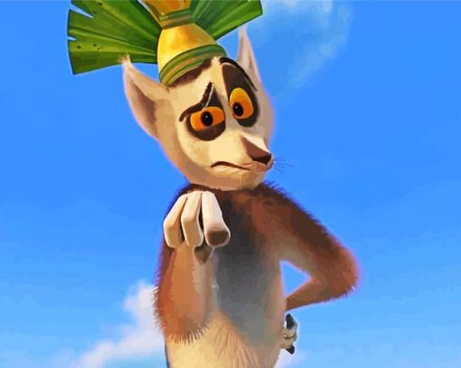 Madagascar King Julien Diamond Painting