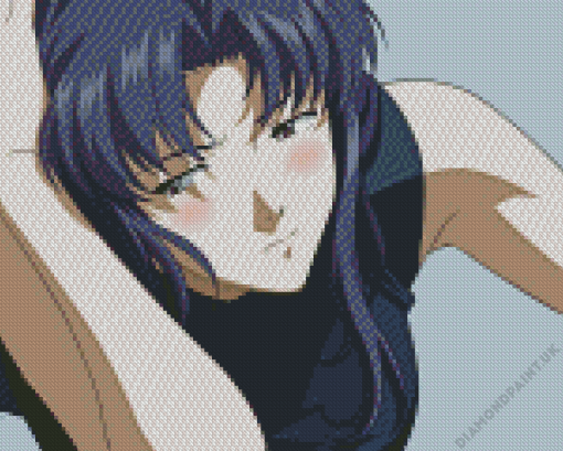 Misato Katsuragi Anime Diamond Painting