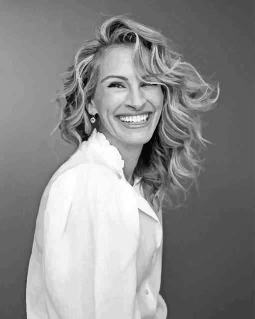 Monochrome Julia Roberts Diamond Painting