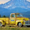 Old Yellow Camionnette Chevrolet Diamond Painting