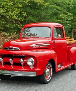 Red 1952 Ford Diamond Painting