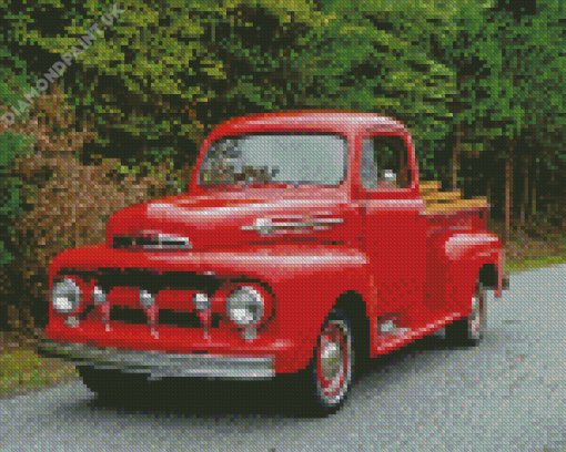 Red 1952 Ford Diamond Painting