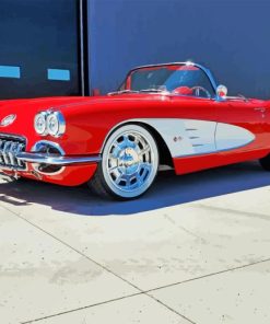 Red 1960 Corvette Diamond Painting