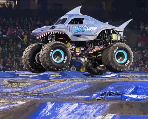 Shark Monster Jam Truck Diamond Painting