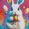 Splatter Easter Bunny Diamond Painting