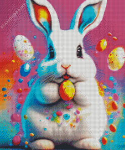 Splatter Easter Bunny Diamond Painting