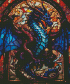 Stained Glass Dragon Diamond Painting