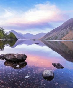 Wast Water Sunset Lake Diamond Painting