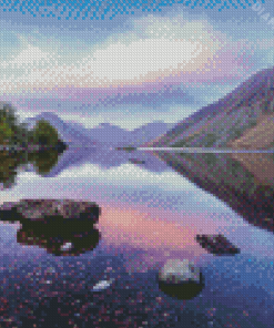 Wast Water Sunset Lake Diamond Painting