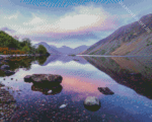 Wast Water Sunset Lake Diamond Painting