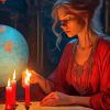 Woman And Candles Diamond Painting