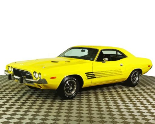 Yellow 1974 Challenger Diamond Painting