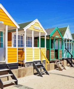 Beach Huts Southwold Diamond Painting