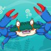 Cartoon Blue Crab Diamond Painting