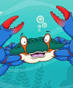 Cartoon Blue Crab Diamond Painting