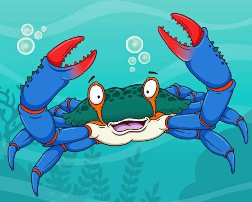 Cartoon Blue Crab Diamond Painting