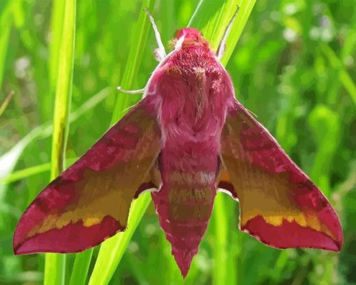 Elephant Hawk Moth Insect Diamond Painting