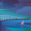 Illustration Ile De Re Bridge Diamond Painting