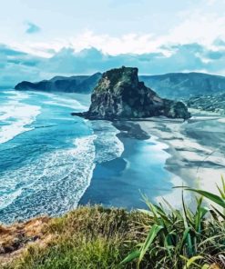 New Zealand Piha Beach Diamond Painting