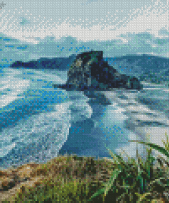 New Zealand Piha Beach Diamond Painting