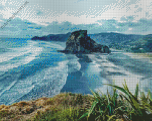 New Zealand Piha Beach Diamond Painting