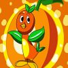 Orange Bird Diamond Painting