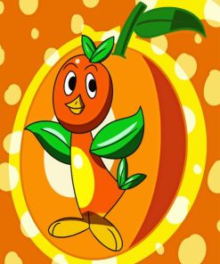 Orange Bird Diamond Painting