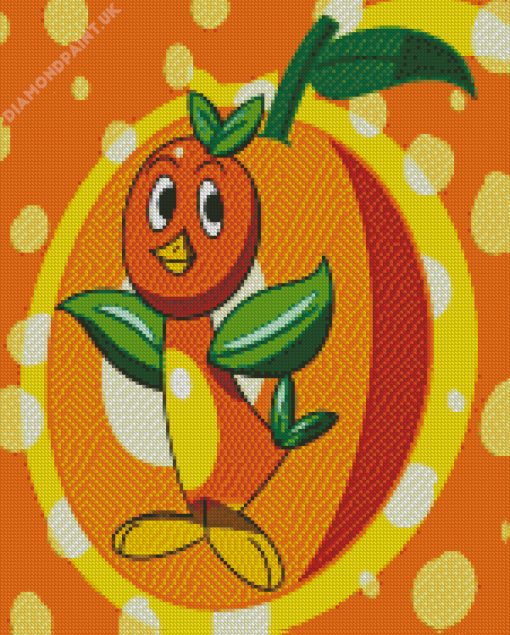 Orange Bird Diamond Painting