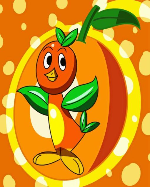 Orange Bird Diamond Painting