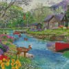 Spring Cabin Diamond Painting