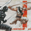 Storm Shadow And Snake Eye Fight Diamond Painting