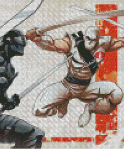 Storm Shadow And Snake Eye Fight Diamond Painting