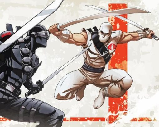 Storm Shadow And Snake Eye Fight Diamond Painting