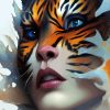 Tiger Woman Face Diamond Painting