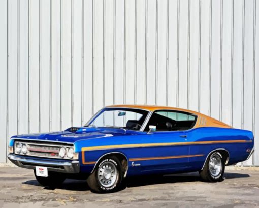 Blue Ford Torino Diamond Painting