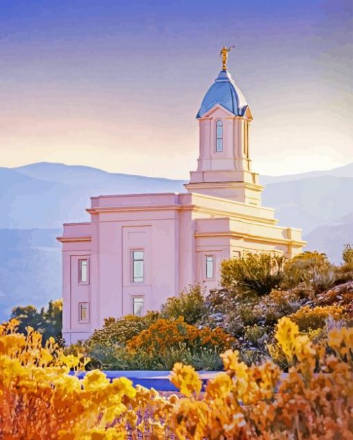 Cedar Utah Temple Diamond Painting