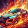 Aesthetic Fire Car Art Diamond Painting