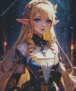 Anime Blonde Elf Diamond Painting