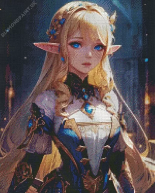 Anime Blonde Elf Diamond Painting