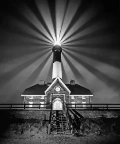 Black And White Lighthouse Diamond Painting