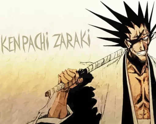 Bleach Kenpachi Zaraki Anime Diamond Painting